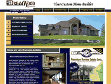 Tablet Screenshot of dreamwoodhomes.com